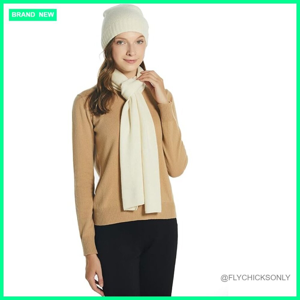 100% Cashmere Scarf, Warm & Soft, Lightweight Winter Accessory